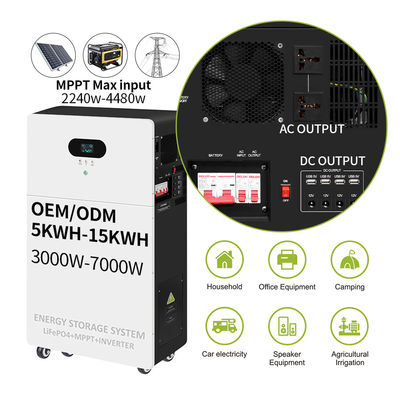 Power station bank All In One Inverter Hybrid Off Grid AC 5kw 10kw 15kw 20kw Solar Lithium LiFePO4 Energy Storage Battery System